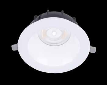 Dostępne również w wersji BLE z inteligentnym systemem bezprzewodowego sterowania poprzez Bluetooth Unikalne rozwiązanie soczewki optycznej z odbłyśnikiem (MW) Minimalna wysokość oprawy (max 73mm)