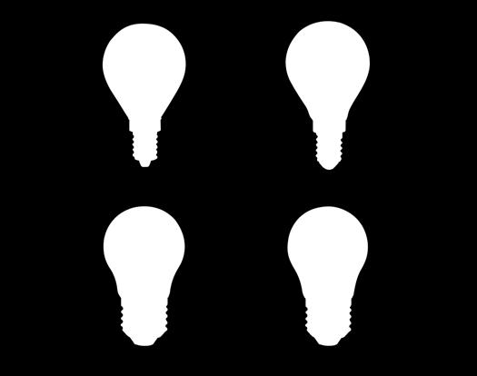 zmiany koloru Do 86% niższe zużycie energii niż w przypadku tradycyjnych żarówek ŹRÓDŁA ŚWIATŁA I AKCESORIA Kod produktu Opis produktu Klasa energetyczna 500010000600 LED-E-P45-FILA-E14-2.