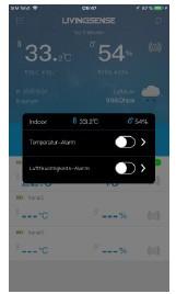 3. Za pomocą kółka przewijania ustawić żądane wartości maksymalne i minimalne. 4. Tylko dla systemu Android: dotknij strzałki u góry w lewo. 5. Następnie dotknij miejsce poza czarnym oknem ustawień.