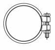 KLAMRY ZACISKOWE ze stali ocynkowanej lub nierdzewnej Ø100-160-200-210-270 CLAMPS GALVANIZED OR STAINLESS STEEL Ø