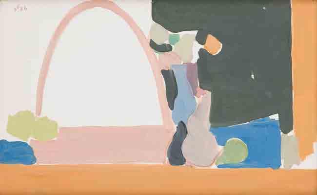 4 Martwa natura z różowym koszykiem / Still life with a pink basket, 1986 olej/płótno, 38 x 61,5 cm sygnowany (po hebrajsku) l.g.: 'Tepler', na odwrociu sygnowany i datowany: 'S.