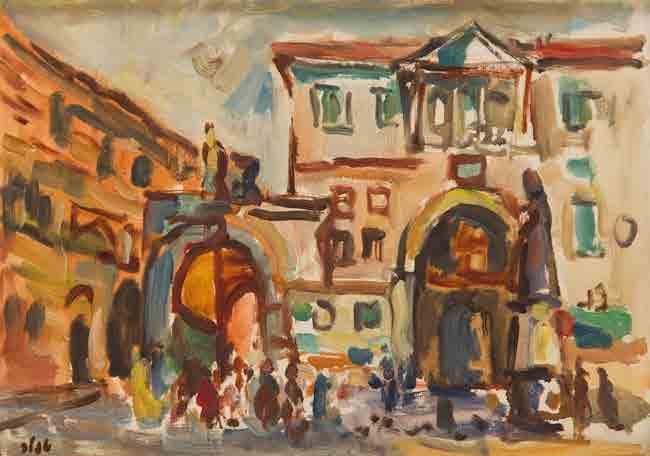 31 Werona / Verona, circa 1968-1970 olej/płótno, 25 x 35 cm sygnowany (po hebrajsku) l.d.