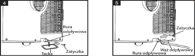 uruchomiony w tym trybie, należy cyklicznie opróżniać pojemnik na skropliny. UWAGA!