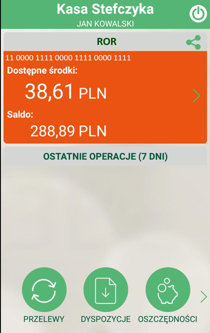 3. Strona startowa 1 2 3 Po prawidłowym zalogowaniu się do Aplikacji mobilnej pojawi się strona startowa, która składa się z następujących elementów: 1 Nagłówek prezentuje nazwę aplikacji, podstawowe