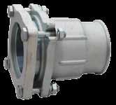 thread. AGA fittings with flange joints are used for sealing and repairs of damaged water installations, extending them and building new installations with maximum operating pressure of 16 bar.