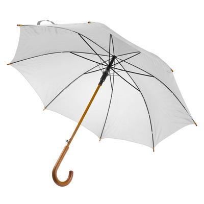 Część 6 zamówienia: Społecznej parasoli reklamowych w liczbie 200 sztuk: parasol reklamowy w kolorze granatowym, z metalową konstrukcją oraz drewnianą rączką, materiał: poliester, nylon, metal