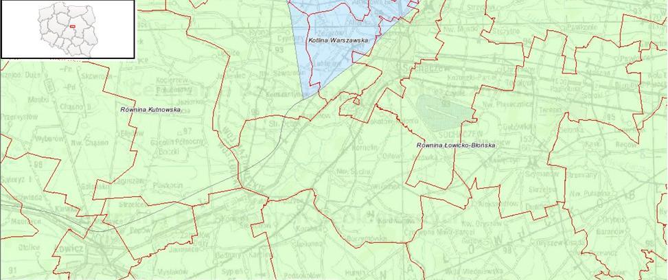 Gmina Nowa Sucha położona jest w na terytorium makroregionu fizyczno-geograficznego o nazwie Nizina Środkowomazowiecka i jednego z jego makroregionów: Równiny Łowicko- Błońskiej. Tabela 1.