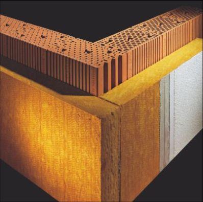 - Ściany dwuwarstwowe (fot. Wienerberger) Ściany dwuwarstwowe ociepla się od zewnątrz styropianem lub wełną mineralną, a następnie na warstwę ocieplenia nakłada się warstwy wykończeniowe, elewacyjne.
