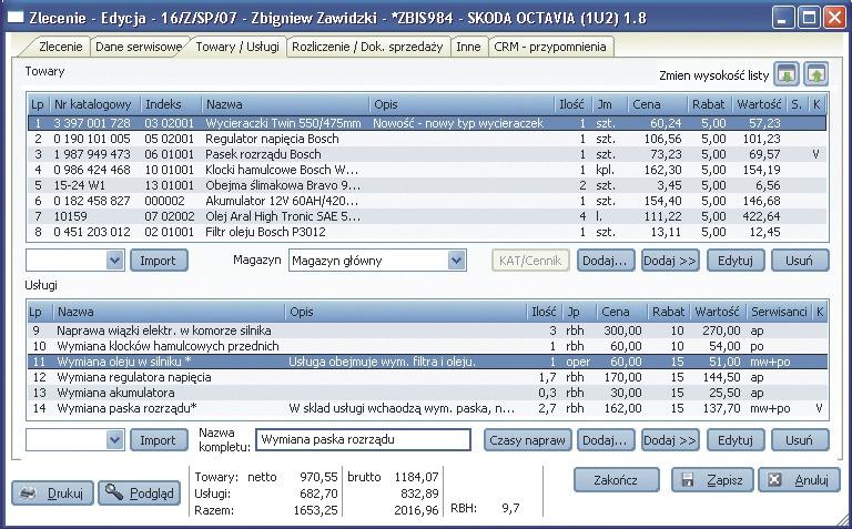 Po wyszukaniu części np.