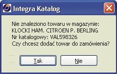 Wybrane w nim operacje i części zamienne można wyeksportować