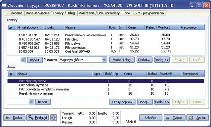 Dzięki temu można szybko uzyskać dostęp do informacji o wymianie