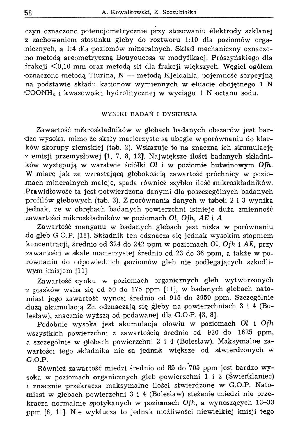 58 A. Kowalkowski, Z.