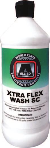 - FLEXO XTRA FLEX WASH SC - super koncentrat Super koncentrat zmywacza do mycia klisz fotopolimerowych, wałków rastrowych (aniloksów), układów farbowych i innych części maszyn fleksograficznych z