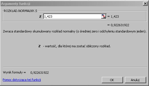 PODSTAWY PROBABILISTYKI Z PRZYKŁADAMI ZASTOSOWAŃ W INFORMATYCE Otrzymay wyik 0,96 = - ˆ = - 0,0774. b) σ iezae.