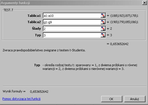 PODSTAWY PROBABILISTYKI Z PRZYKŁADAMI ZASTOSOWAŃ W INFORMATYCE Czyli zbiór krytyczy ma postać: K=(- ; -,746> <,746 ; ). PoiewaŜ u K H 0 przyjmujemy.
