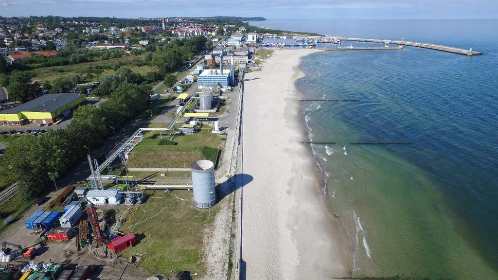 Schemat produkcji energii z gazu ziemnego wydobywanego spod dna Bałtyku. Złoże B8: odkryte w 1983 r.