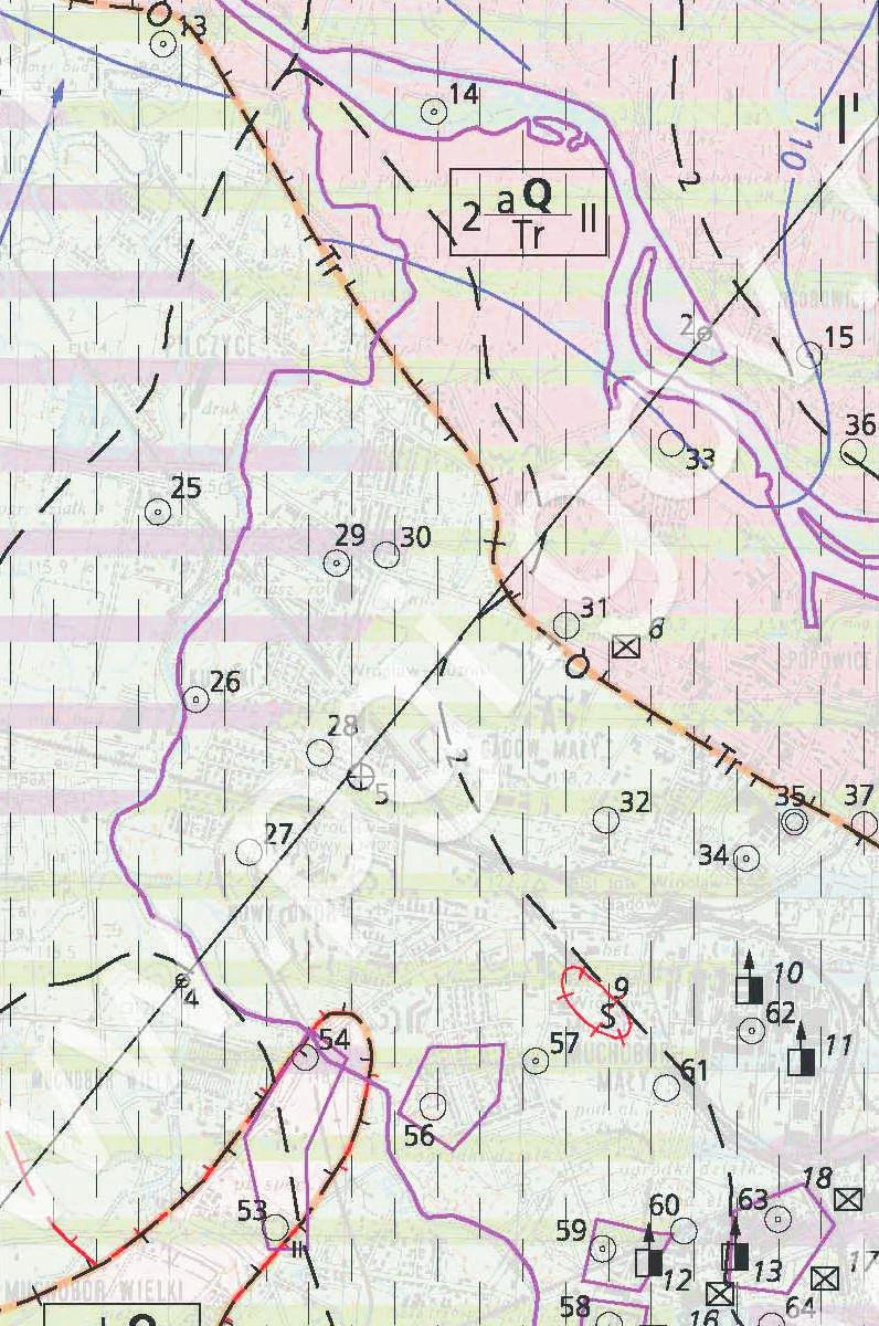 Wycinek Mapy Hydrogeologicznej Polski skali 1: 50 000, arkusz 763 - Leśnica, Kiełczaa J., Mroczkoska B., Państoy Instytut Geologiczny, 1997r. Dostęp: https://geolog.