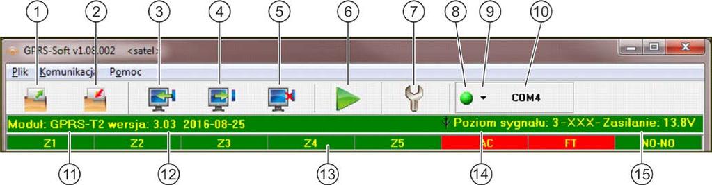8 GPRS-T2 SATEL 4. Wysłać wiadomość SMS na numer telefonu GSM modułu.