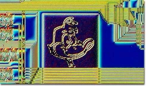 placement on the chip. The redrawn cheetah was digitized by Dick Vlach, one of HP's top mask designers, and incorporated into the mask--and subsequently onto silicon.