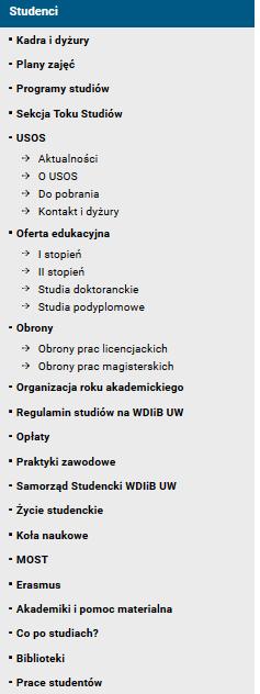 pl biogramy, dyżury, e-maile plany, programy,