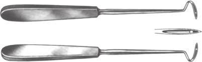 IGŁY DO PODWIĄZYWANIA LIGATURE NEEDLES ИГЛА-ПРОВОДНИК ДЛЯ ПЕРЕВЯЗЫВАНИЯ Deshamps 30.440 dla praworęcznych, tępa for the right hand, blunt для правшей, тупая 200 mm Deshamps 30.
