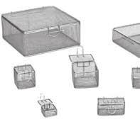 TACE/ POJEMNIKI DO STERYLIZACJI STERILIZING CONTAINERS/ TRAYS ПОДДОНЫ/ КОНТЕЙНЕРЫ ДЛЯ СТЕРИЛИЗАЦИИ Taca z drutu stalowego Steel mesh tray Поддон из