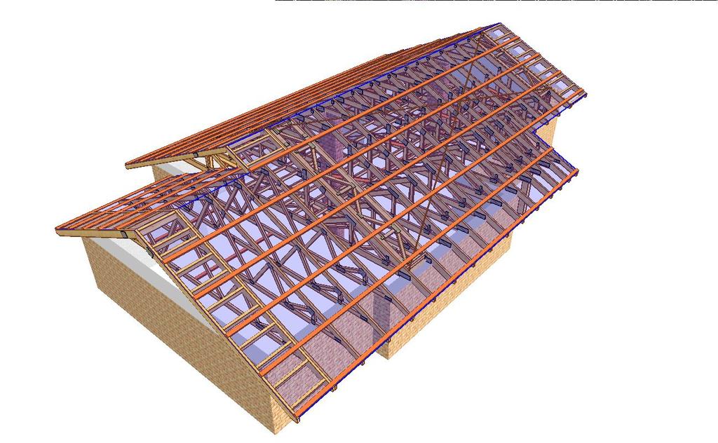 1 L1 B4 SŁ1c B5SŁ1b OPIS STĘŻEŃ: - Stężenie podłużne pasa górnego wykonać z deski 32x100 mm co 1200 mm. - Stężenie podłużne pasa dolnego wykonać z deski 32x100 mm co 2400 mm.
