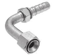 ZŁĄCZA DO WĘŻY HYDRAULICZNYCH Z OPLOTEM SPIRALNYM GLOBALSPIRAL JIC 37 FJX90M Złącze żeńskie JIC z obrotową nakrętką. Stożek odwrócony 37. Kolanko odchylone 90. Spadek średni. D A B E H1 H2 REF.