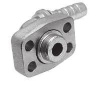 ZŁĄCZA DO WĘŻY HYDRAULICZNYCH Z OPLOTEM SPIRALNYM GLOBALSPIRAL FG MPFL90 Złącze męskie kołnierzowe French GAZ do instalacji wysokociśnieniowych. Stożek 24 Poclain. Kolanko odchylone 90. D X A B E REF.