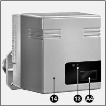 Korpus palnika 3 Uk³ad zawieszania p³yty palnika 4 Zacisk kabli elektrycznych zasilania elektrozaworów gazowych 6 Koñcówka g³owicy spalania 7.7.1.