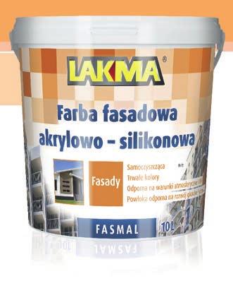 Farba odporna jest na działanie zmiennych warunków atmosferycznych, promieniowania UV, czynników zanieczyszczenia środowiska, porost pleśni, glonów i grzybów.