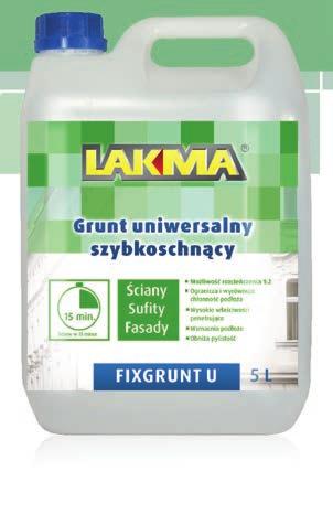 TOTALGRUNT preparat gruntujący pod masy tynkarskie TOTALGRUNT to wodorozcieńczalny preparat gruntujący, który stanowi jeden ze składników systemów ociepleń budynków LAKMA TERM.