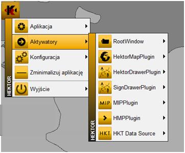 Widok menu aplikacji BMS. Ilustracja: KenBIT Moduł oprogramowania BFT Moduł oprogramowania BFT (ang. Blue Force Tracking) jest przeznaczony do współpracy z bojowym systemem identyﬁkacji i informacji.