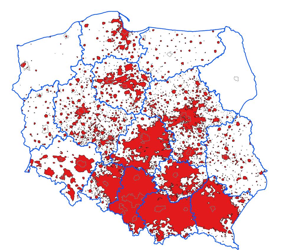 Środowiska-PIB na podstawie danych przestrzennych przekazanych przez WIOŚ w ramach