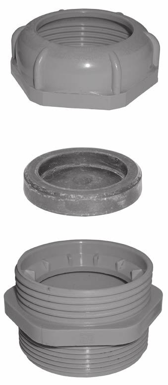 Dławnice izolacyjne z tworzywa sztucznego / Plastic insulating glands /. Изоляционные пластмассовые сальники 3/11 Dławnica izolacyjna z tworzywa sztucznego.