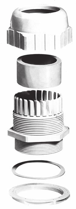 Dławnice izolacyjne z tworzywa sztucznego / Plastic insulating glands /. Изоляционные пластмассовые сальники 3/13 Dławnica izolacyjna z tworzywa sztucznego.
