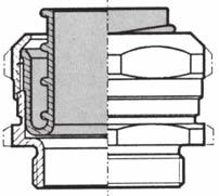 Dławnice do rur ochronnych / Glands for protective conduits /. Сальники для защитных труб 3/55 Dławnica stalowa do rur ochronnych typu MWD...S. IP66 Materiał: stal nierdzewna + polietylen.