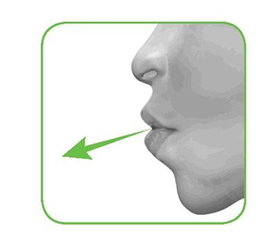 KROK 2: Inhalacja leku Przeczytać całą instrukcję podaną w punktach od 2.1 do 2.7 przed przyjęciem dawki. Nie odchylać do tyłu. 2.1 Trzymać inhalator w pewnej odległości od ust i wykonać pełny wydech.