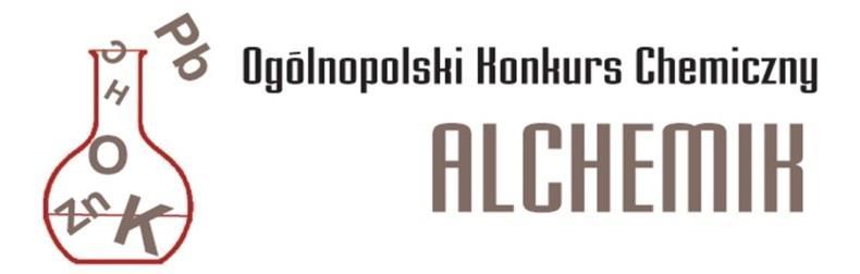Ogólnopolski Konkurs Chemiczny ALCHEMIK, organizowany Stowarzyszenie Upowszechniania Wiedzy i Kultury Regionalnej Pokolenie w Grodzisku Mazowieckim kat.