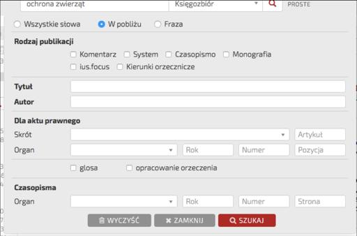 Przeszukiwanie kategorii księgozbiorów Wybór rodzaju publikacji Możliwość wyszukania konkretnej pozycji lub publikacji danego autora.