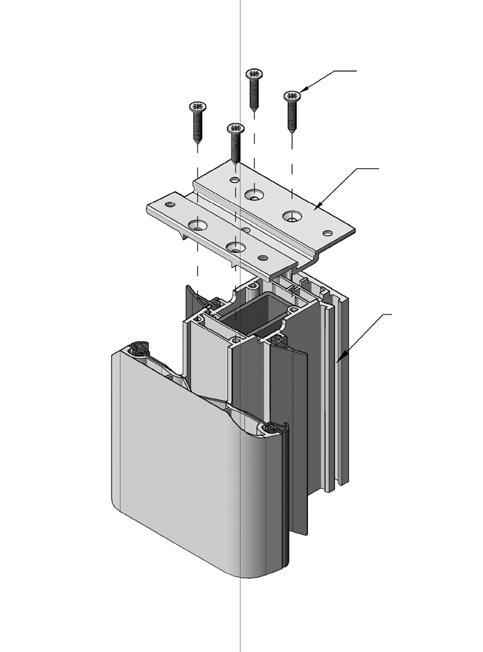 THERM 5. Schematy montażowe 5.1 Montaż łącznika metalowego 68683 do słupka 68630 4 ISO 7050 4.