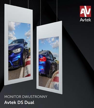 Dwustronny plakat multimedialny Avtek DS Dual Niespotykane podejście do wyświetlania