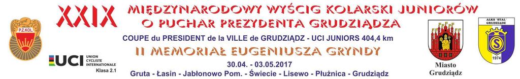 Organizator / Organizer: ALKS STAL Grudziądz * 86-300 GRUDZIĄDZ ul. Sportowców 3 i KPZ LZS Toruń Trasa / Route: Jabłonowo Pom. - Jabłonowo Pom.