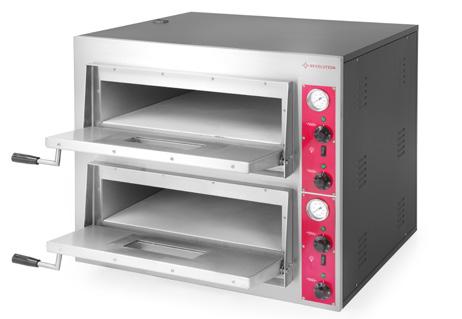 PIECE DO PIZZY REVOLUTION elektryczne, sterowane elektromechanicznie Piec jednokomorowy pozwala na jednoczesne przygotowywanie 4 pizz o średnicy 30 cm,