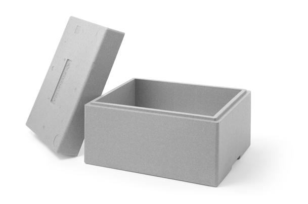 Pojemnik izotermiczny z neoporu o pojemności 37,5 litra wewnętrzne (a x b x h): 472 x 322 x 270 mm Grubość ścianki: 30 mm zewnętrzne (a x b x h): 532 x 382 x 330 mm Pudełko izotermiczne do transportu