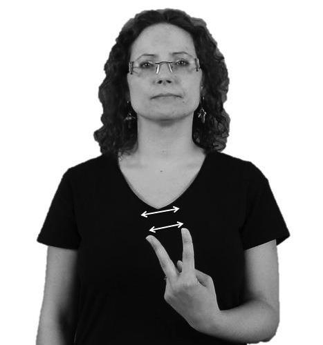 Joanna Filipczak, Joanna Łacheta, Paweł Rutkowski artykułowany jest tam, gdzie znak GODZINA (będący wskazaniem palcem wskazującym na nadgarstek). 52 Rys. 26. Znak DWA_ZŁOTE w PJM Rys. 27.