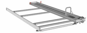 bordo lateral de aluminio - rodillo de carga de aluminio - guia portaescaleras de aluminio y acero inoxidable - tornillería de fijación suministrada de