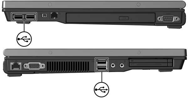 1 U ywanie urz dze USB Uniwersalna magistrala szeregowa (USB) jest interfejsem sprzętowym umożliwiającym podłączanie do komputera lub opcjonalnego urządzenia dokowania opcjonalnych urządzeń