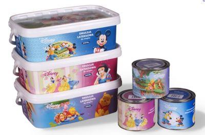 (Farby Disney marki Śnieżka) JEDYNKA KOLOR to akrylowa farba wewnętrzna. Produkt jest wodorozcieńczalny, co oznacza, że nie zawiera rozpuszczalników i pozwala ścianom oddychać.