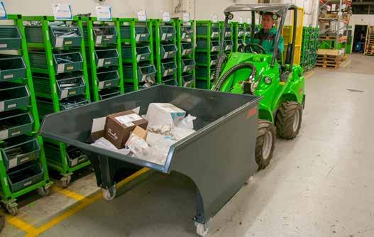 Kółka samonastawne w opcji Width Volume Weight Product no 880 mm 630 l 115 kg A36588 1280 mm 950 l 145 kg A36595 Opcja: A418506